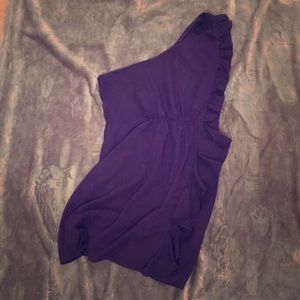 🍋 Criss Cross Mini Dress in Deep Purple